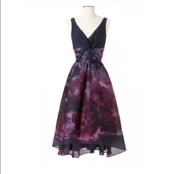 Lela Rose for target watercolor purple midi dress - Picture 2 of 12